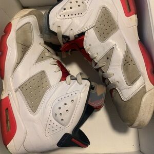 Jordan Kids Shoes White and Red
